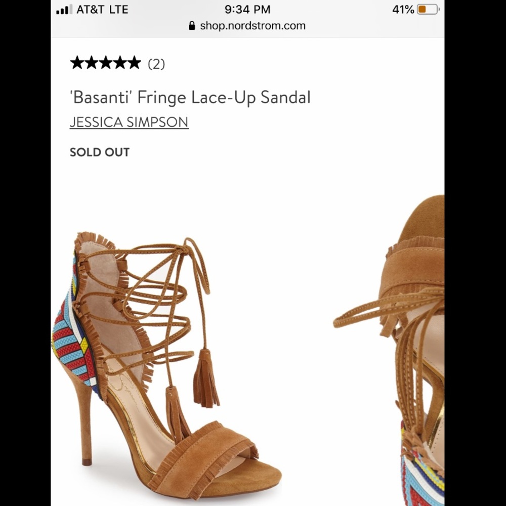 Jessica Simpson Fringe Lace-Up